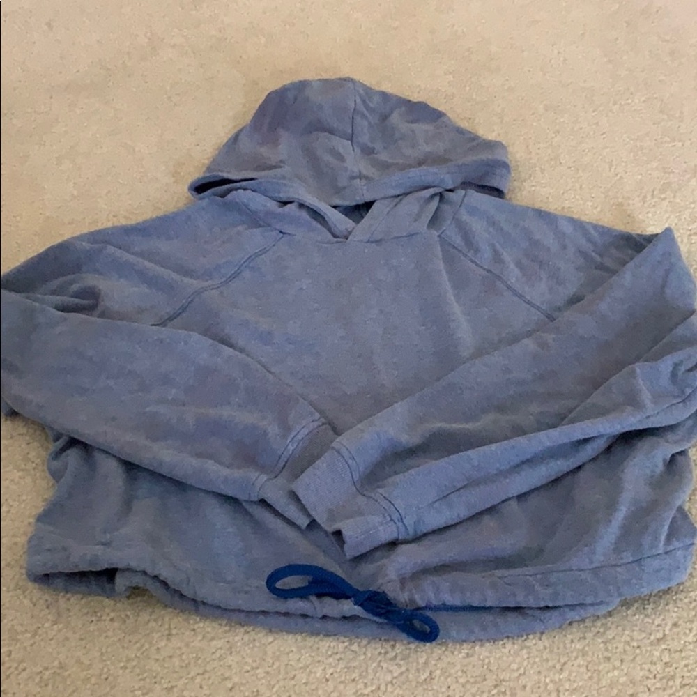Light Blue Cropped Hoodie
